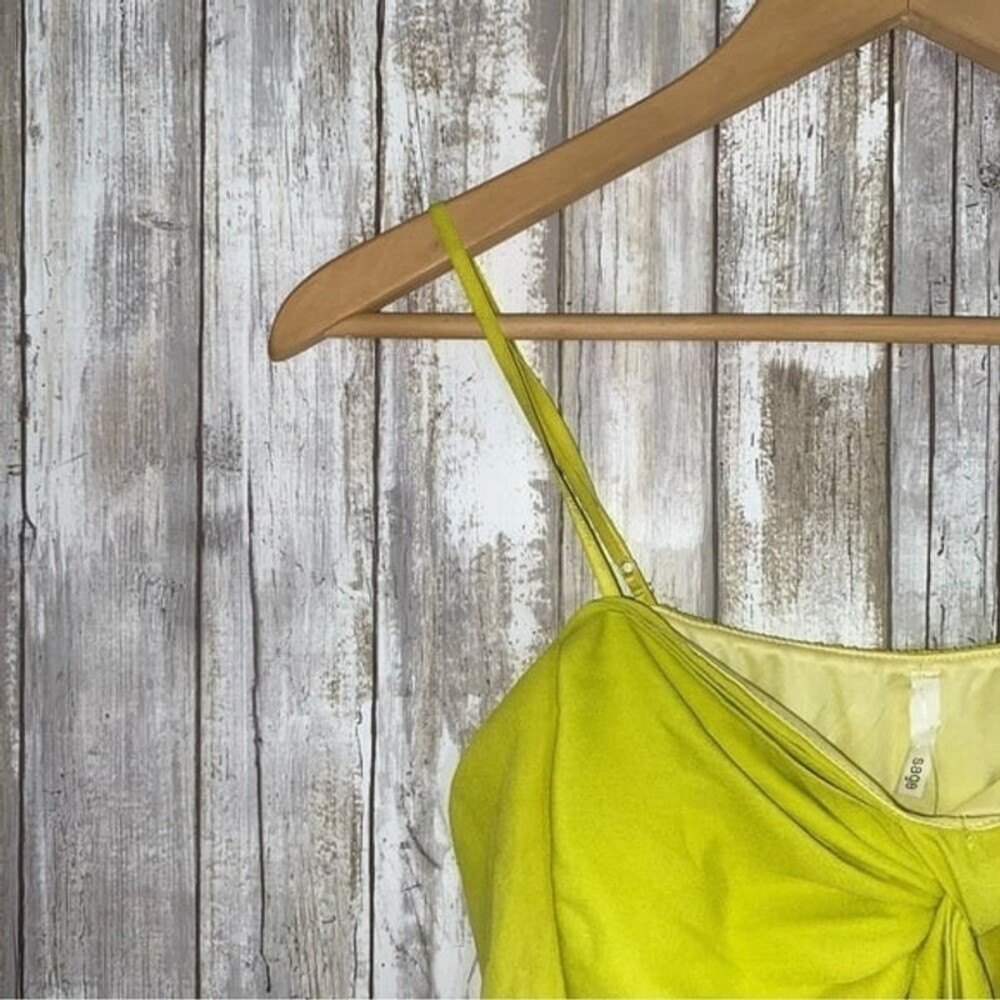 NWT Sage Bonnie Bow Lime Dress - Picture 2 of 5